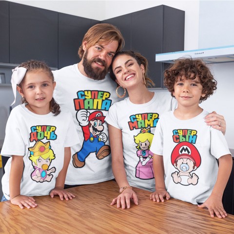 Семейные майки "Super Mario"